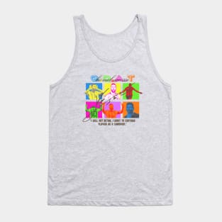 Messi Pop Art Style Light Vintage Look Tank Top